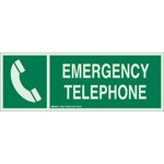 image of Brady Bradyglo B-347 Polyester / Polystyrene Rectangle Phone Location Sign - 14 in Width x 5 in Height - Glow in the Dark - 90927