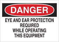 image of Brady B-555 Aluminum Rectangle White Equipment Safety Sign - 10 in Width x 7 in Height - 42496