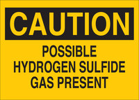 image of Brady B-302 Polyester Rectangle Yellow Chemical Warning Sign - 10 in Width x 7 in Height - Laminated - 84317