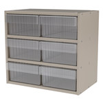 image of Akro-Mils Akrodrawers AD1811P82 Super Modular Cabinet - Putty - 18 in x 11 in x 16 1/2 in - AD1811P82 CLEAR