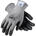 image of PIP G-Tek 19-D434 Black/Gray Small Cut-Resistant Gloves - Nitrile Palm & Fingertips Coating - 9.1 in Length - 19-D434/S
