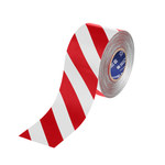 image of Brady ToughStripe Max Red, White Marking Tape - 4 in Width x 100 ft Length - 0.024 in Thick - 62904