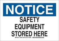 image of Brady B-555 Aluminum Rectangle White Equipment Safety Sign - 14 in Width x 10 in Height - 128907