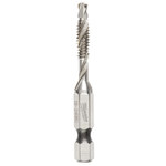 image of Milwaukee SHOCKWAVE 10-24 UNC Impact Drill Tap 48-89-4872 - 2 Flute - Bright - 2.22 in Overall Length - Steel