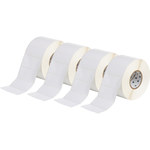 image of Bradybondz XTHT-55-8423-3 Die-Cut Printer Label Roll - 4 in x 2 in - Polyester - White - B-8423 - 62111