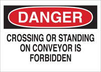 image of Brady B-302 Polyester Rectangle White Equipment Safety Sign - 10 in Width x 7 in Height - Laminated - 85101