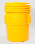 image of Eagle Yellow High Density Polyethylene 95 gal Spill Containment Drum - Screw-on Lid - 41 1/4 in Height - 26 1/16 (Bottom) in, 31 (Top) in Overall Diameter - 048441-60200