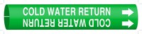 image of Brady 4030-H Strap-On Pipe Marker, 10 in to 15 in - Water - Plastic - White on Green - B-915 - 40395