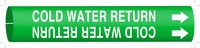 image of Brady 4030-G Strap-On Pipe Marker, 8 in to 9 7/8 in - Water - Plastic - White on Green - B-915 - 47510