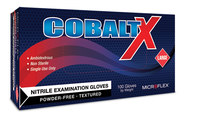 image of Microflex High Five Cobalt N21 Blue Large Powder Free Disposable Gloves - Medical Exam Grade - 9 in Length - Rough Finish - N213