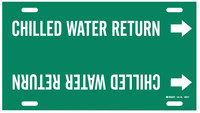 image of Brady 4023-F Strap-On Pipe Marker, 6 in to 7 7/8 in - Water - Plastic - White on Green - B-915 - 41857