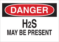 image of Brady B-555 Aluminum Rectangle White Hazardous Material Sign - 10 in Width x 7 in Height - 43013