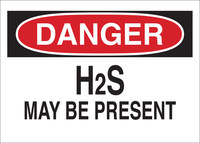 image of Brady B-555 Aluminum Rectangle White Hazardous Material Sign - 14 in Width x 10 in Height - 43014