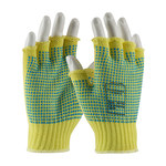 image of PIP Kut Gard 08-K259PDD Blue/Yellow Small Cut-Resistant Gloves - ANSI A2 Cut Resistance - PVC Dotted Both Sides Coating - 08-K259PDD/S
