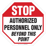 image of Brady Aluminum Octagon White Stop Signs, Traffic Control Signs & Banners Sign - 24 in Width x 24 in Height - 103645