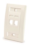 image of 3M Volition VOL-0712 White Screw Mount ABS Plastic Faceplate - 13535