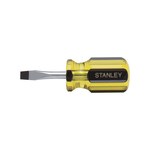image of Stanley 1/4 in Slotted 100 Plus Stubby Screwdriver - Steel - 1 1/2 in - 08247