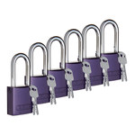 image of Brady Keyed & Safety Padlock - 1 1/2 in Wide - 104573