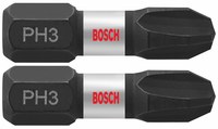 image of Bosch Impact Tough #3 Phillips Insert Bits ITPH3102 - Alloy Steel - 1 in Length - 48288