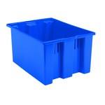 Akro-Mils 2.6 ft, 19.4 gal 90 lb Blue Industrial Grade Polymer Stackable Tote - 23 1/2 in Length - 19 1/2 in Width - 13 in Height - 35230 BLUE