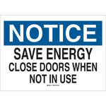 image of Brady B-401 Polystyrene Rectangle White Door Sign - 10 in Width x 7 in Height - 22445