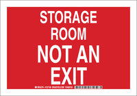 image of Brady B-555 Aluminum Rectangle Red Door Sign - 10 in Width x 7 in Height - 127098