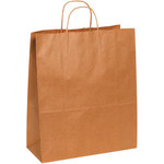 image of Kraft Shopping Bags - 6 in x 13 in x 15.75 in - SHP-3901