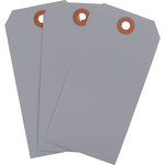 image of Brady 102108 Gray Rectangle Cardstock Blank Tag - 2 3/8 in 2 3/8 in Width - 4 3/4 in Height - 01332