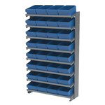 image of Akro-Mils APRS Fixed Rack - Gray - 8 Shelves - APRS182 BLUE