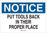 image of Brady B-302 Polyester Rectangle White Equipment Safety Sign - 10 in Width x 7 in Height - Laminated - 85652