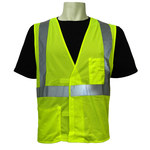 image of Global Glove Frogwear High-Visibility Vest GLO-001V/LG/XL - Size Large/XL - Fluorescent Lime - GLO-001V L/XL