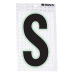 image of Brady 3010-S Letter Label - Black on Silver - 2 1/2 in x 3 1/2 in - B-309 - 03387