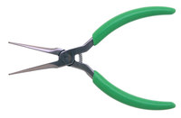 image of Xcelite by Weller Serrated Needle Nose Straight Needle Nose Gripping Pliers - 5 1/2 in Length - Foam Cushion Grip - LN775512GN