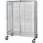 image of Security Cart - 24 in x 36 in x 69 in - Wire - Silver - 8563