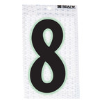 image of Brady 3000-8 Number Label - Black on Silver - 1 1/2 in x 2 3/8 in - B-309 - 03327