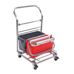 image of Contec Slinger 2757 Cart With Bucket - Stainless Steel - 5 gal