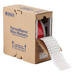 image of Brady Permasleeve HX-187-2-WT-4 Die-Cut Printer Sleeve - 0.492 in x 0.331 in - Polyolefin - White - B-7642 - 81797
