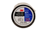 image of 3M 471 Black Marking Tape - 4 in Width x 36 yd Length - 5.2 mil Thick - 68839