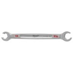 image of Milwaukee 45-96-8302 Double End Flare Nut Wrench - Chrome Vanadium Steel - 6.97 in