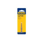 image of Irwin T15 Torx Power Bit 3523211C - 1/4 in Shank - S2 Steel - 1-15/16 in Length - 01364