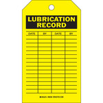 image of Brady 86509 Black on Yellow Polyester / Paper Maintenance Tag - 4 in Width - 7 in Height - B-837