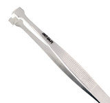 image of Excelta Two Star Wafer Tweezers - Stainless Steel Wafer Tip - 4 3/4 in Length - 390T-SA-PI