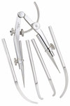 image of Starrett Carpenters and Sheet Metal Workers Extension Divider with Caliper Legs - 12 in (300mm) Length - 85C