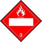 image of Brady B-101 Polycoated Tagstock Diamond Red Truck Placards Sign - 10.75 in Width x 10.75 in Height - 60394