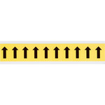 image of Brady 3430-ARO Arrow Marking Label - 7/8 in x 1 1/2 in - Vinyl Cloth - Black on Yellow - B-498 - 34339