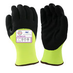 image of Armor Guys ExtraFlex HCT 04-322 Hi-Vis Yellow/Black Large Cold Condition Glove - Nitrile Foam Palm & Fingers & 3/4 Back Coating - 04-322-L