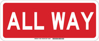image of Brady B-555 Aluminum Rectangle Red Stop Signs, Traffic Control Signs & Banners Sign - 17 in Width x 7 in Height - 124619