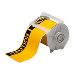 image of Brady 121560 Printer Label Roll - Vinyl - Black on Yellow - B-595 - 70897