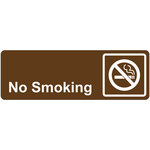 image of Acrylic No Smoking Sign - 9 in Width x 3 in Height