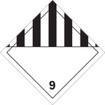 image of Brady B-120 Fiberglass Reinforced Polyester Square White Truck Placards Sign - 10 3/4 in Width x 10 3/4 in Height - 63434